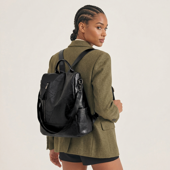 Harlow – Anti Theft Travel Backpack Women, Vegan Leather