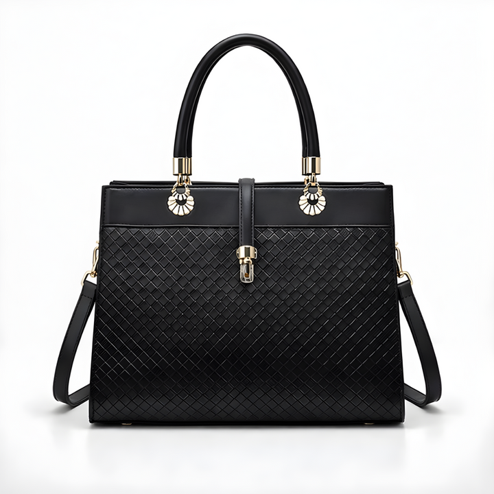 Harlow – Structured Vegan Cowhide Top Handle Handbag