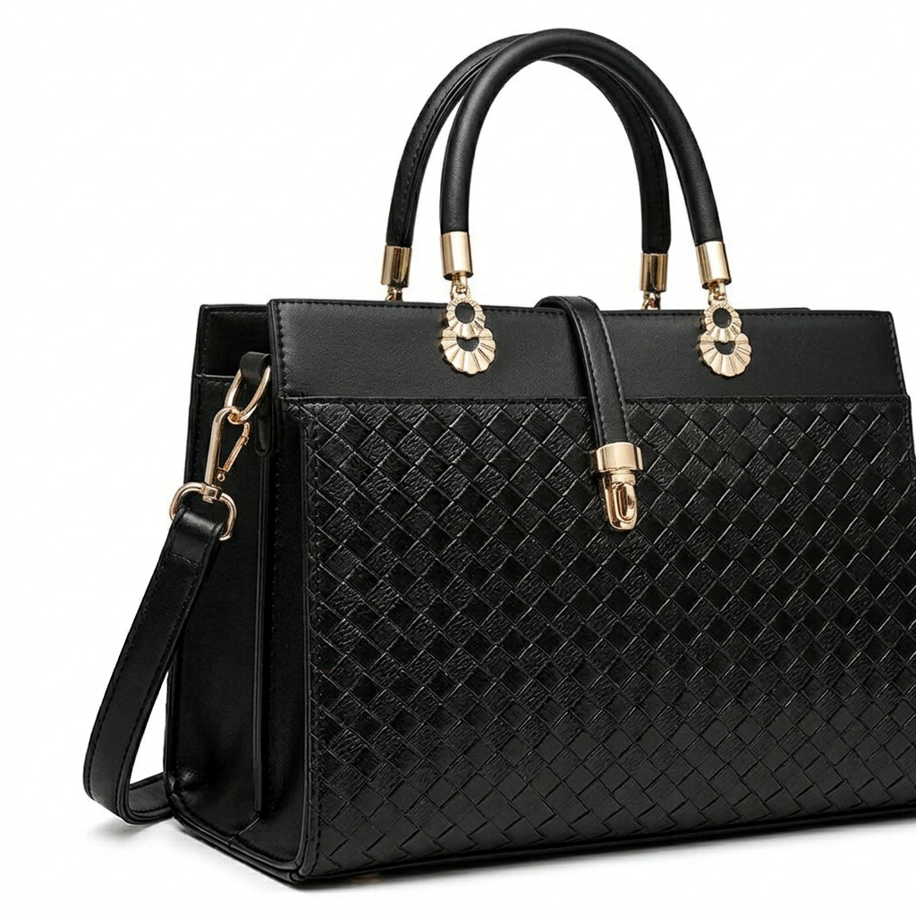 Harlow – Structured Vegan Cowhide Top Handle Handbag