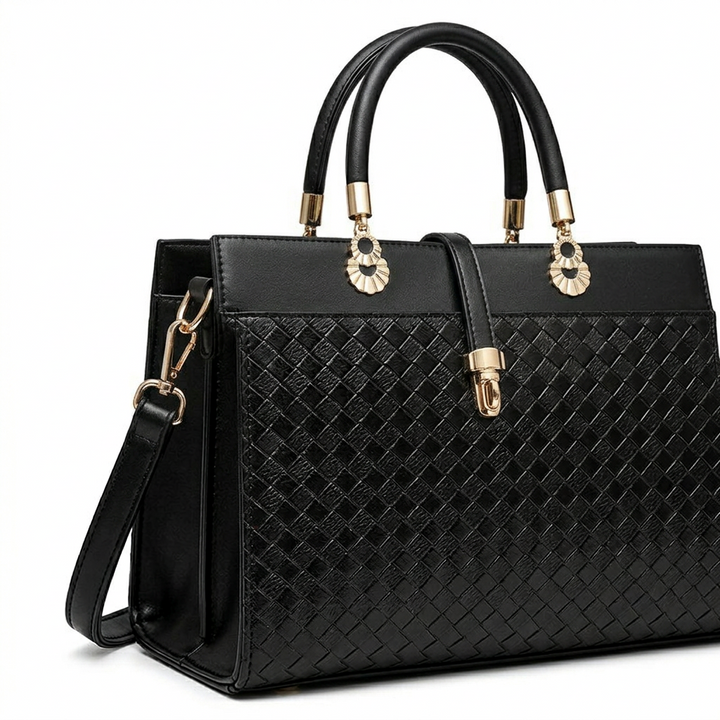 Harlow – Structured Vegan Cowhide Top Handle Handbag