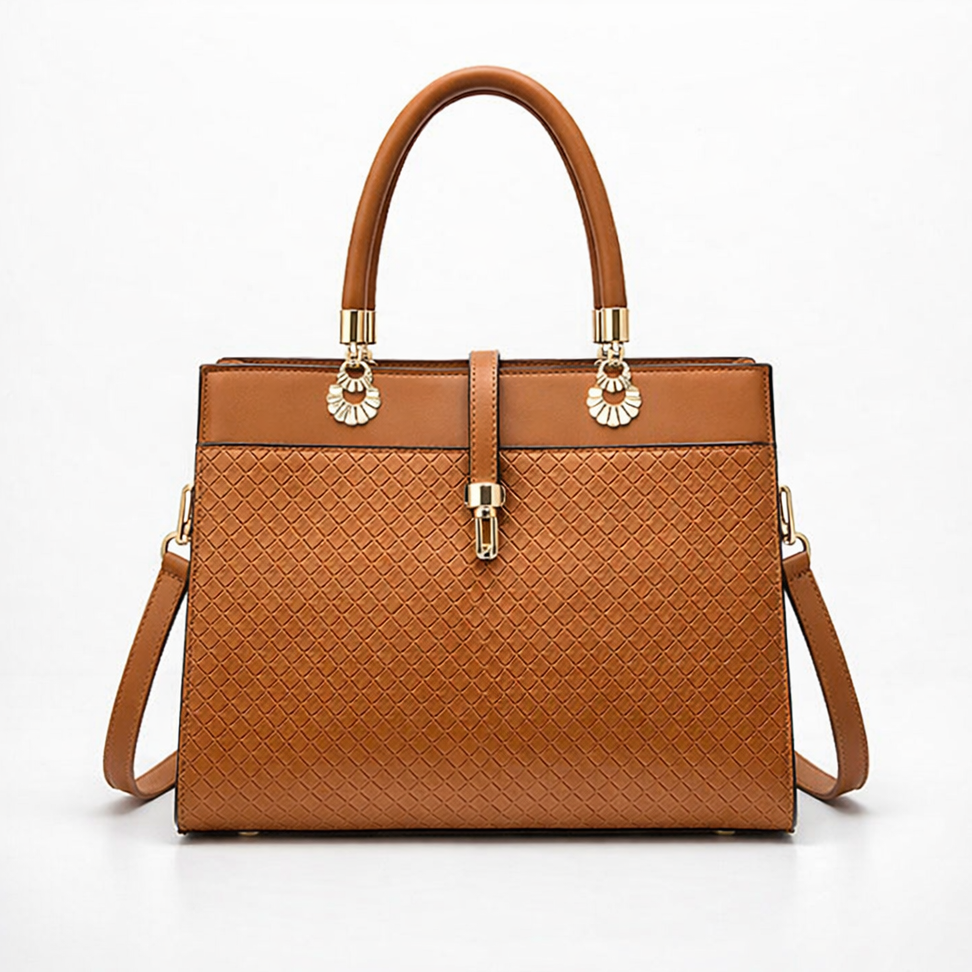 Harlow – Structured Vegan Cowhide Top Handle Handbag