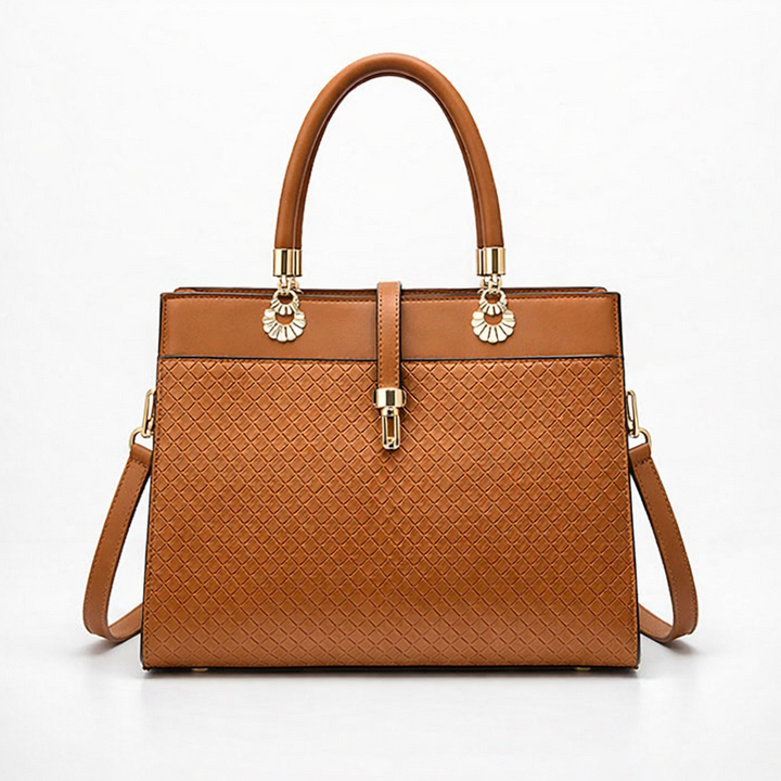 Harlow – Structured Vegan Cowhide Top Handle Handbag