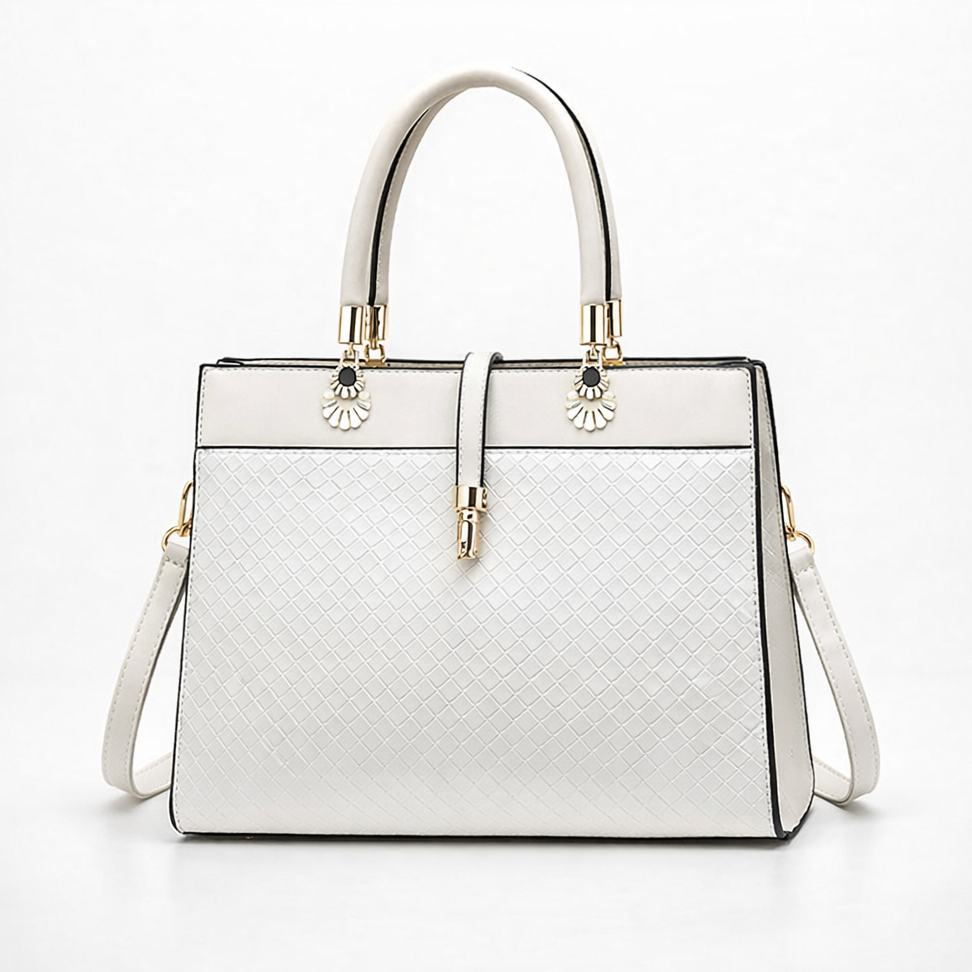 Harlow – Structured Vegan Cowhide Top Handle Handbag