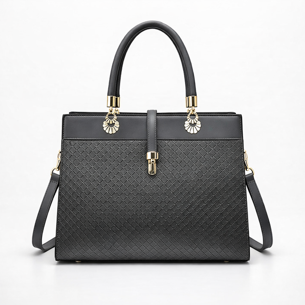 Harlow – Structured Vegan Cowhide Top Handle Handbag
