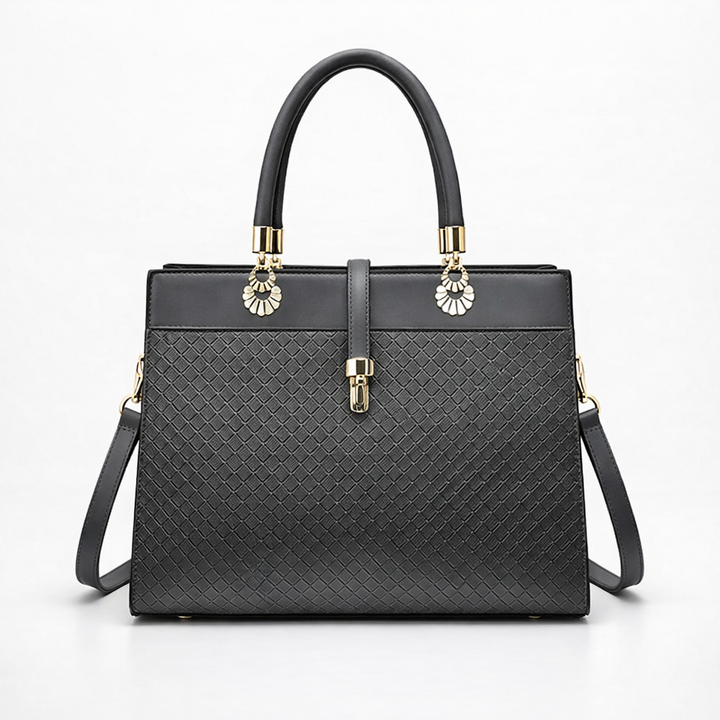 Harlow – Structured Vegan Cowhide Top Handle Handbag