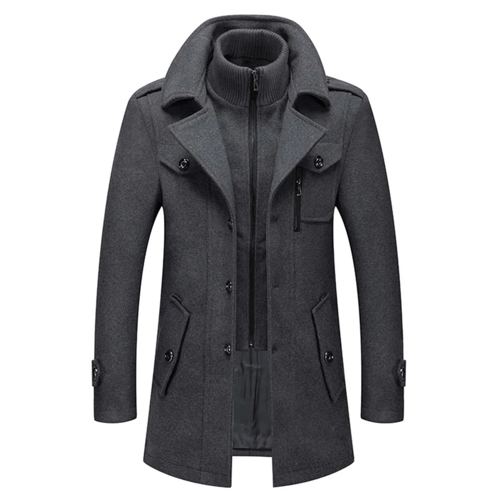 Dannie | Mens Lined Winter Coat with Layered Collar — Warm Winter Coat in 3 Colors S–3XL | Westmere