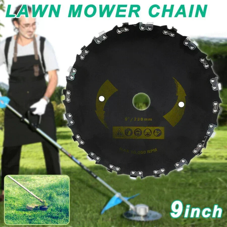 Professional Brush Cutter with Sharp Steel Blades 23cm – Powerful Gardening Tool for Weeds and Dense Grass | Sansoti