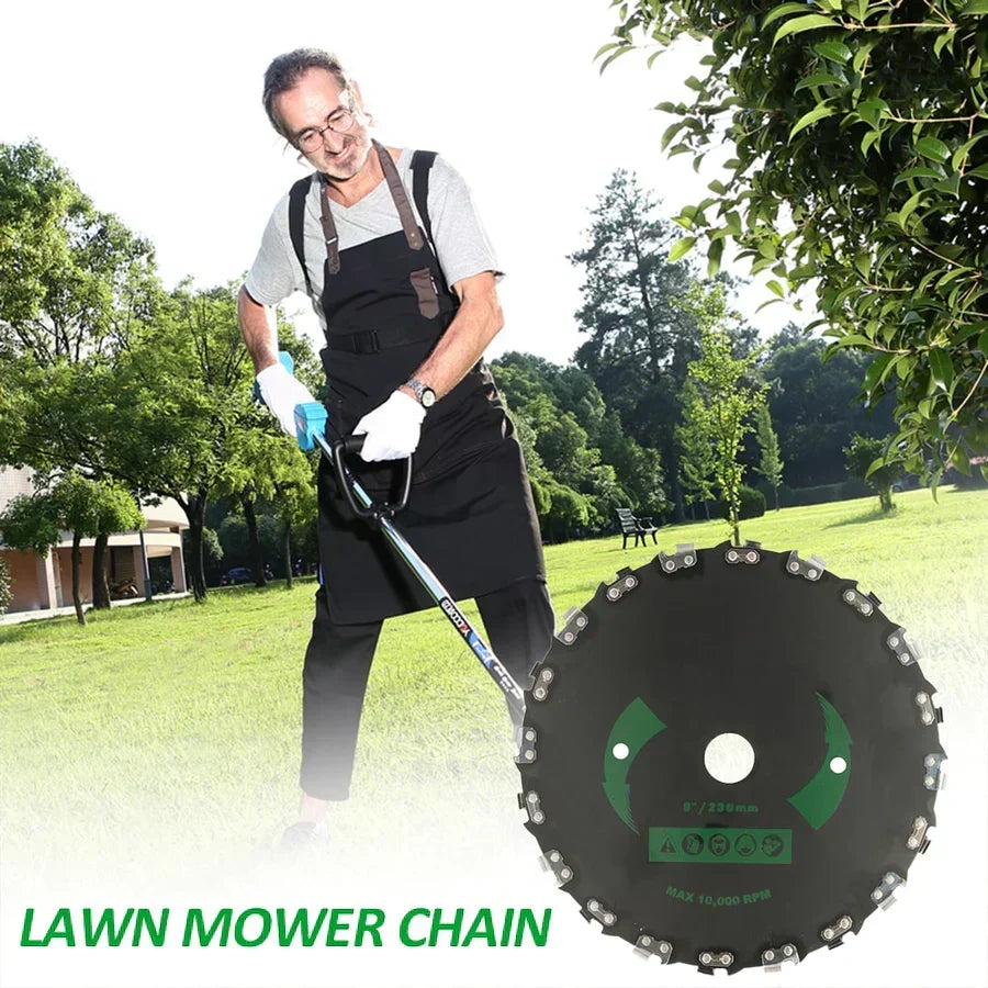 Professional Brush Cutter with Sharp Steel Blades 23cm – Powerful Gardening Tool for Weeds and Dense Grass | Sansoti