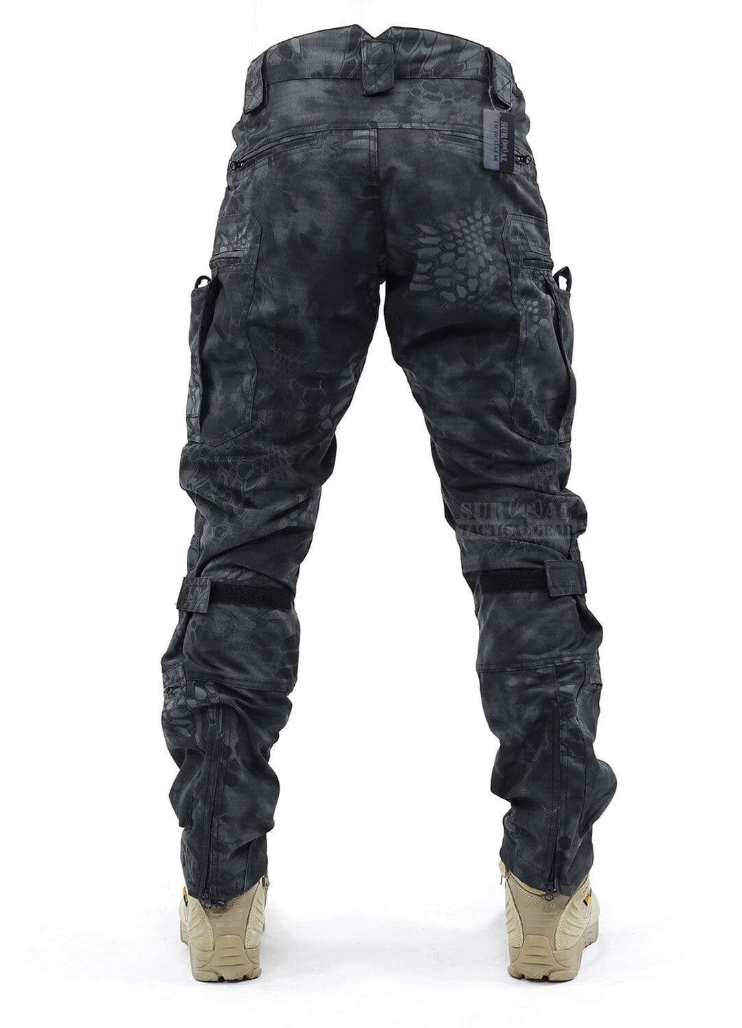 Men's Tactical Cargo Trousers with Integrated Knee Pads – Camouflage
