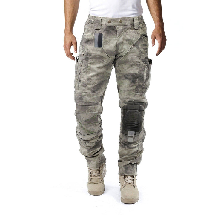 Men's Tactical Cargo Trousers with Integrated Knee Pads – Camouflage