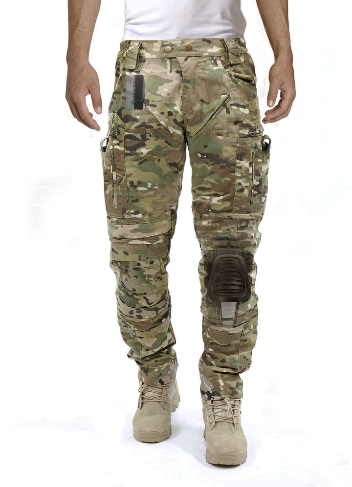 Men's Tactical Cargo Trousers with Integrated Knee Pads – Camouflage
