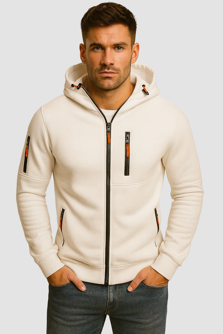 Men's Hoodie with Zipper and Hood Comfortable Fit