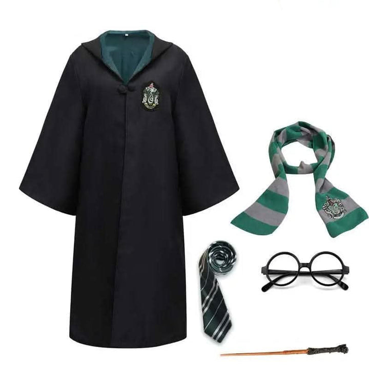 Enchanted House Wizard Robe Set with Cloak, Wand & Accessories
