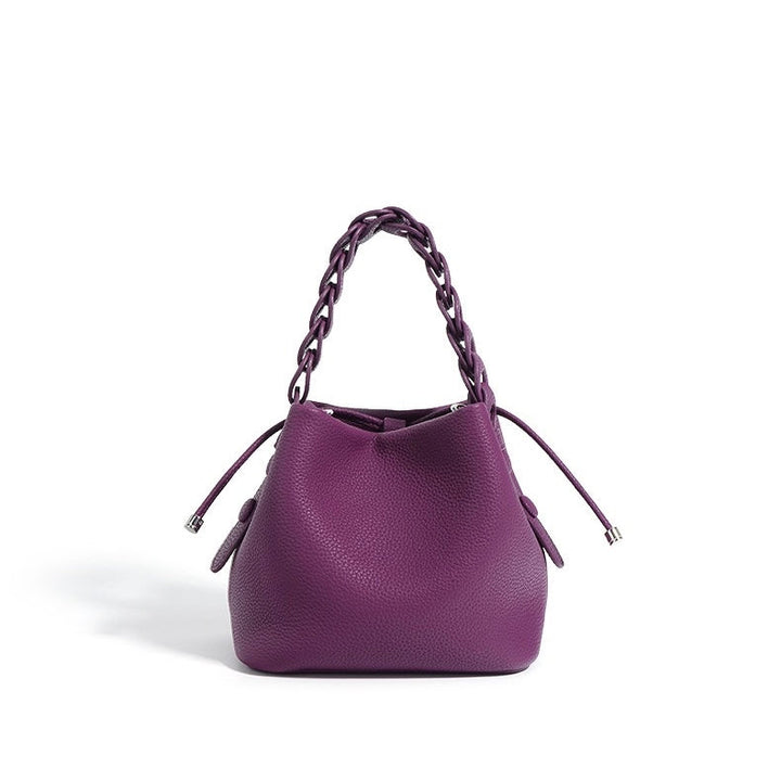 Brea – Women's Mini Bucket Bag With Braided Top Handle