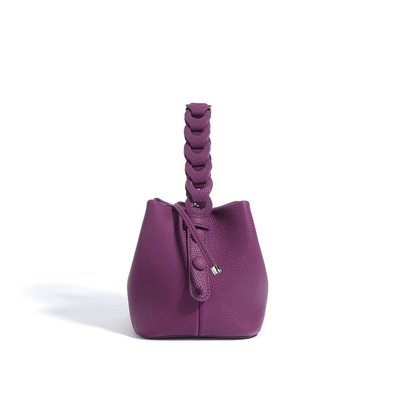 Brea – Women's Mini Bucket Bag With Braided Top Handle