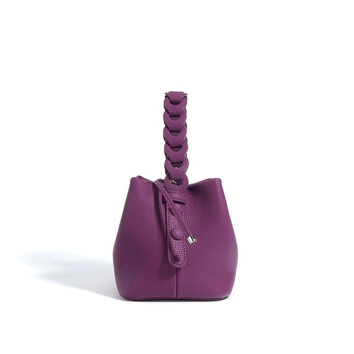 Brea – Women's Mini Bucket Bag With Braided Top Handle