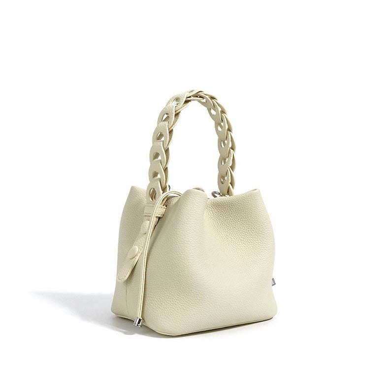 Brea – Women's Mini Bucket Bag With Braided Top Handle