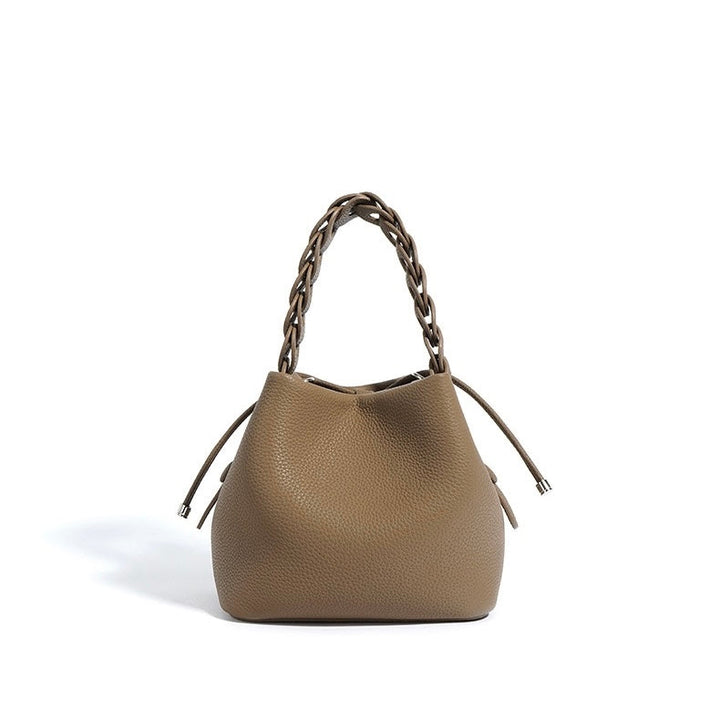 Brea – Women's Mini Bucket Bag With Braided Top Handle