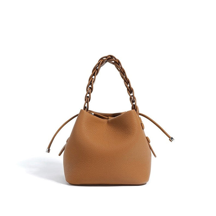 Brea – Women's Mini Bucket Bag With Braided Top Handle