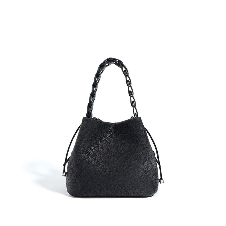 Brea – Women's Mini Bucket Bag With Braided Top Handle