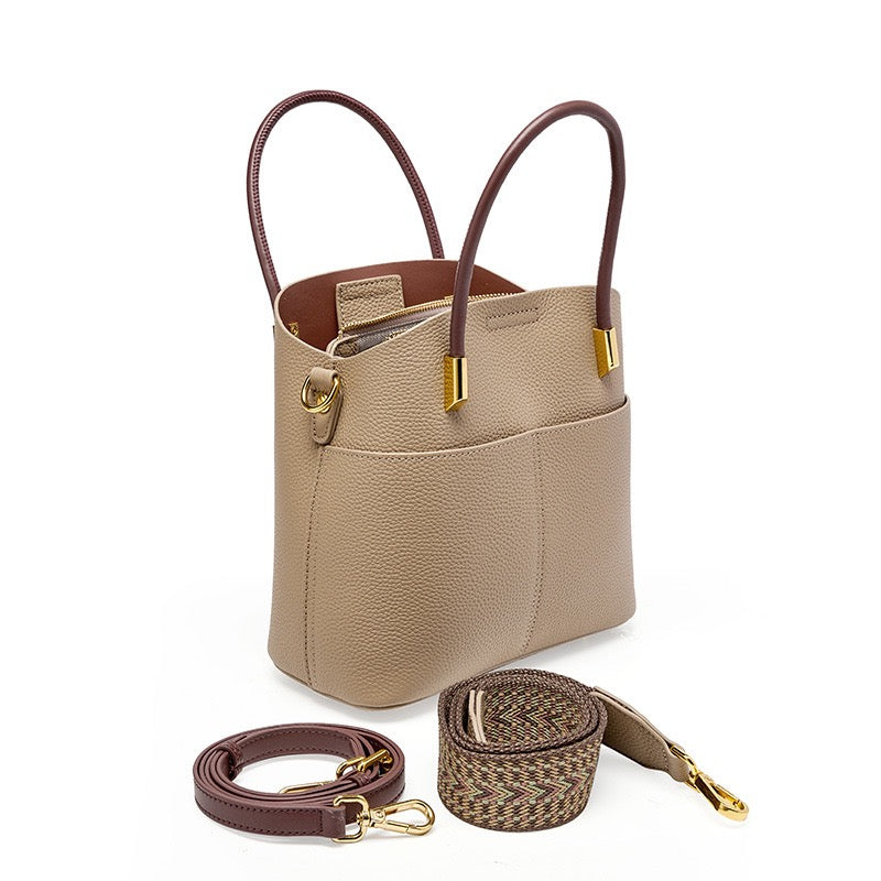 Sloane – Structured Top Handle Bag With Two Interchangeable Straps