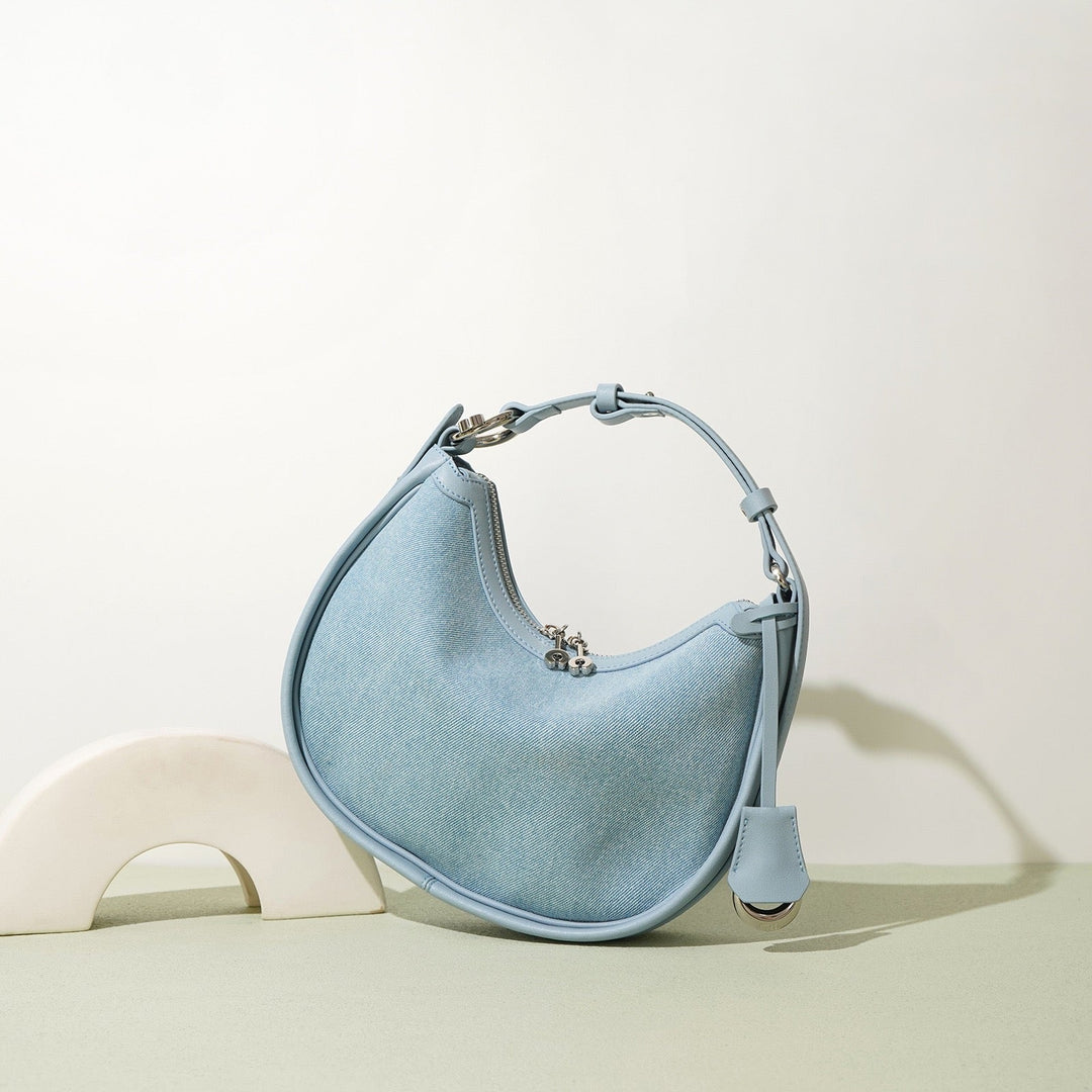 Billie – Hobo Shoulder Bag with Trim and Adjustable Strap