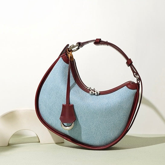Billie – Hobo Shoulder Bag with Trim and Adjustable Strap