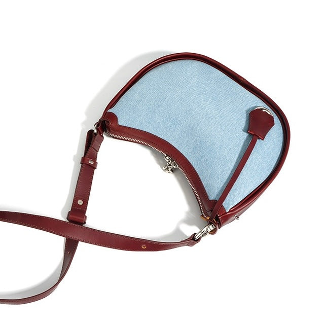 Billie – Hobo Shoulder Bag with Trim and Adjustable Strap