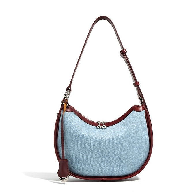 Billie – Hobo Shoulder Bag with Trim and Adjustable Strap