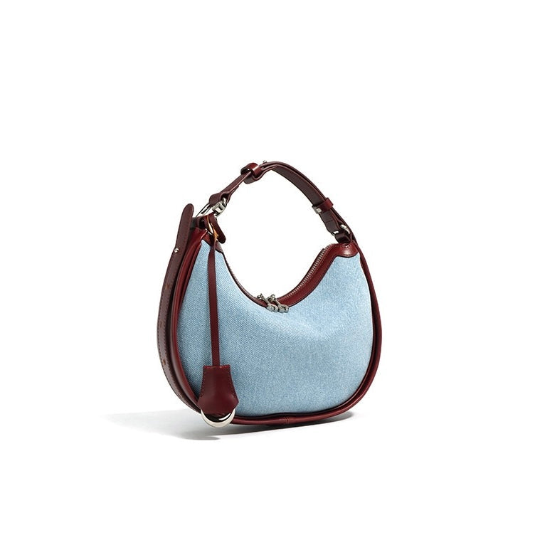Billie – Hobo Shoulder Bag with Trim and Adjustable Strap