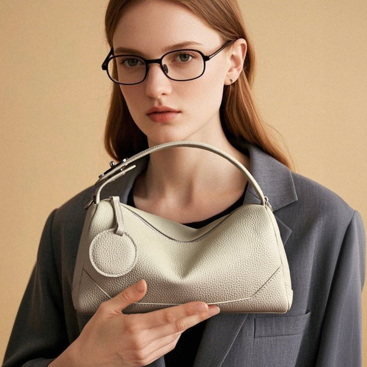 Reeve – Pebbled Shoulder Bag With Crossbody Strap