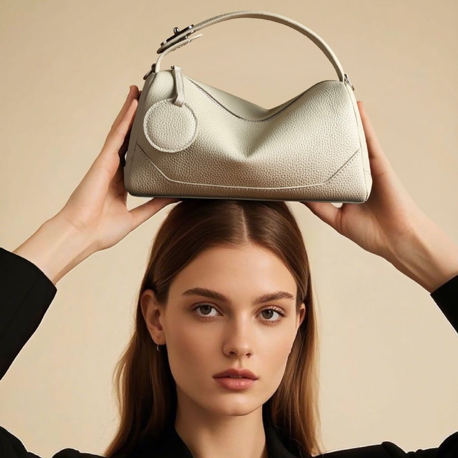 Reeve – Pebbled Shoulder Bag With Crossbody Strap