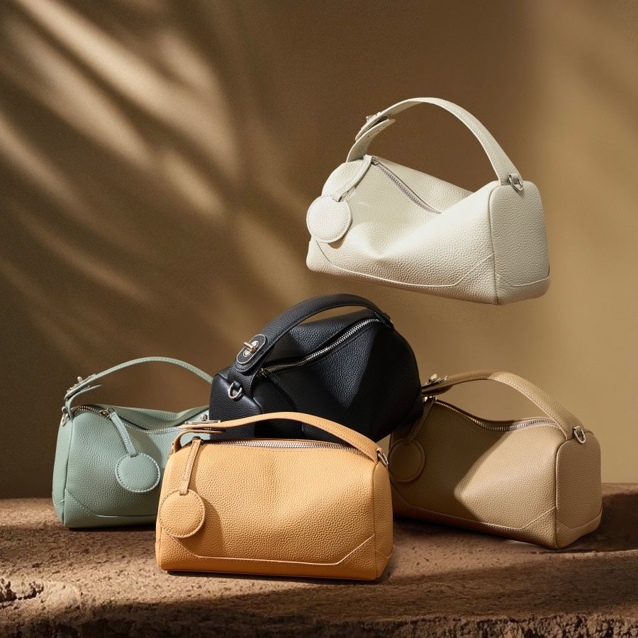 Reeve – Pebbled Shoulder Bag With Crossbody Strap
