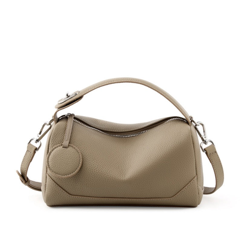 Reeve – Pebbled Shoulder Bag With Crossbody Strap