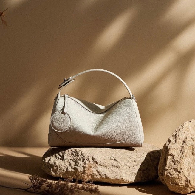 Reeve – Pebbled Shoulder Bag With Crossbody Strap