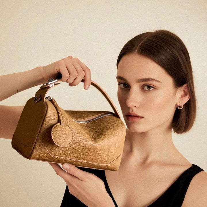 Reeve – Pebbled Shoulder Bag With Crossbody Strap