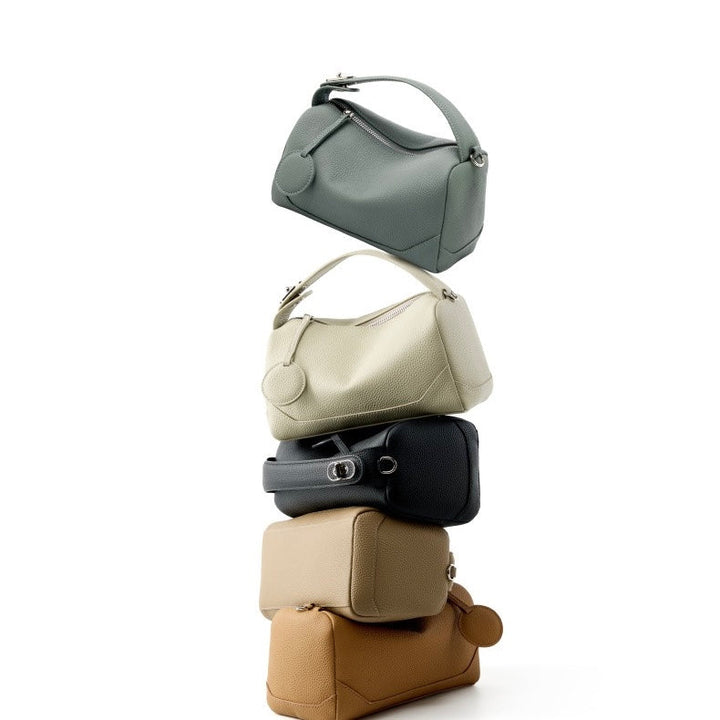 Reeve – Pebbled Shoulder Bag With Crossbody Strap