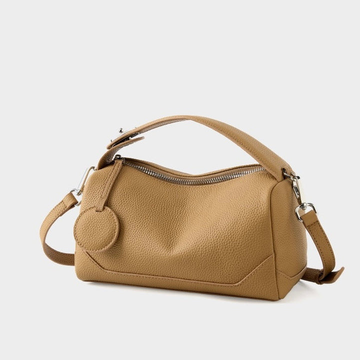 Reeve – Pebbled Shoulder Bag With Crossbody Strap