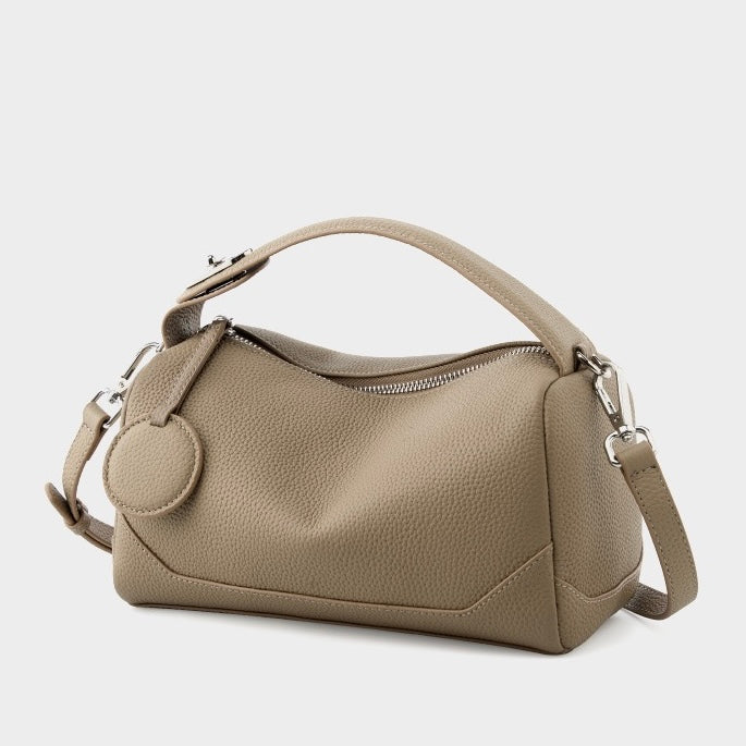 Reeve – Pebbled Shoulder Bag With Crossbody Strap