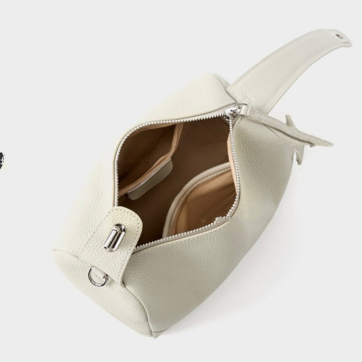 Reeve – Pebbled Shoulder Bag With Crossbody Strap