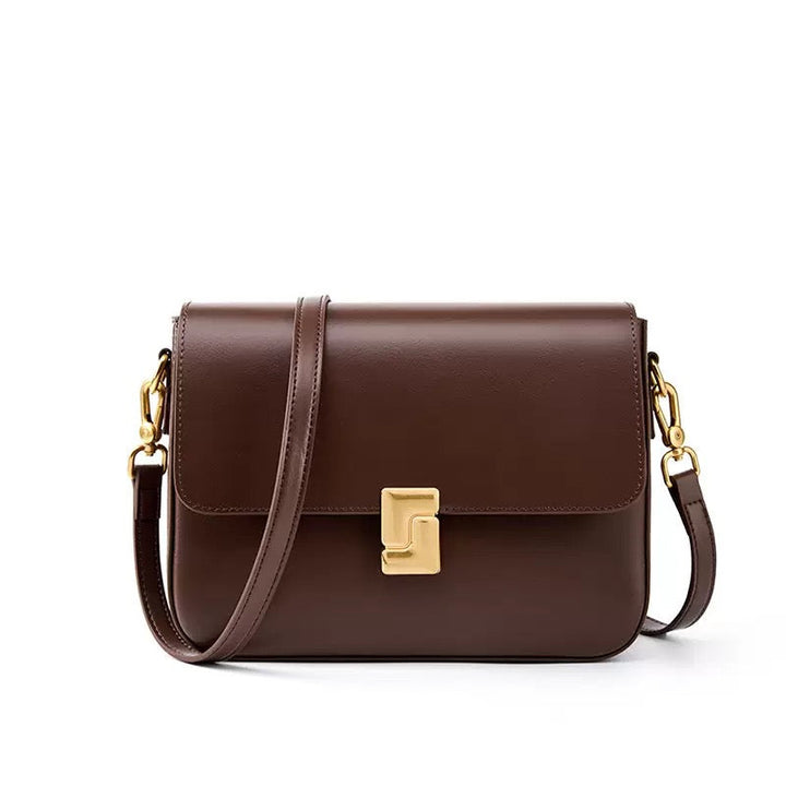 Lola – Women's Shoulder Bag With Gold Turn-Lock Closure