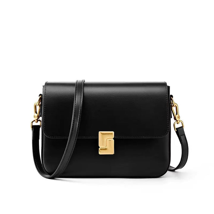 Lola – Women's Shoulder Bag With Gold Turn-Lock Closure