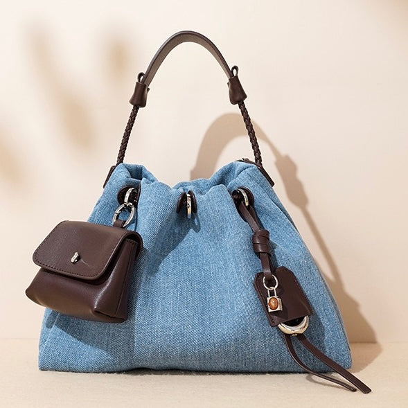 Zola – Women's Bucket Bag Drawstring Shoulder Purse With Mini Pouch & Crossbody Strap