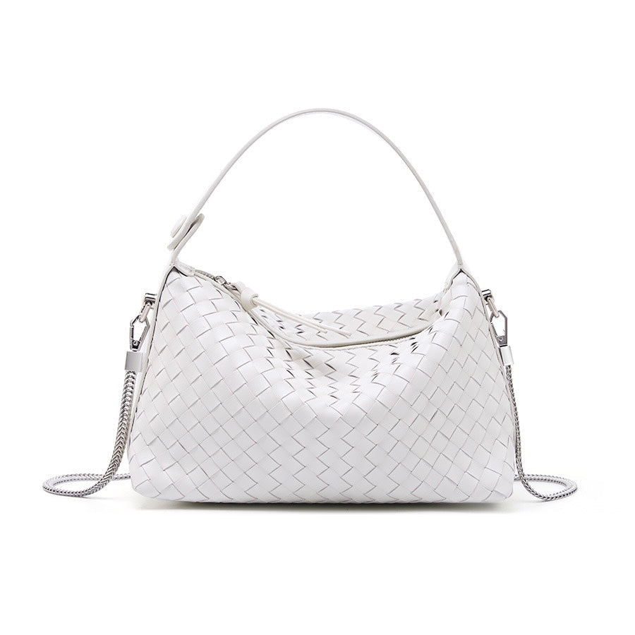 Palma – Woven Shoulder Bag With Chain Crossbody Strap