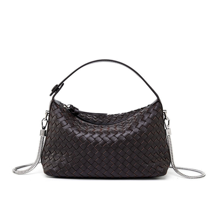 Palma – Woven Shoulder Bag With Chain Crossbody Strap
