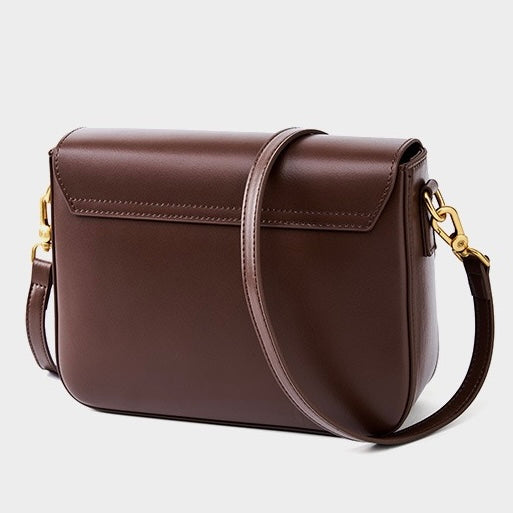 Lola – Women's Shoulder Bag With Gold Turn-Lock Closure