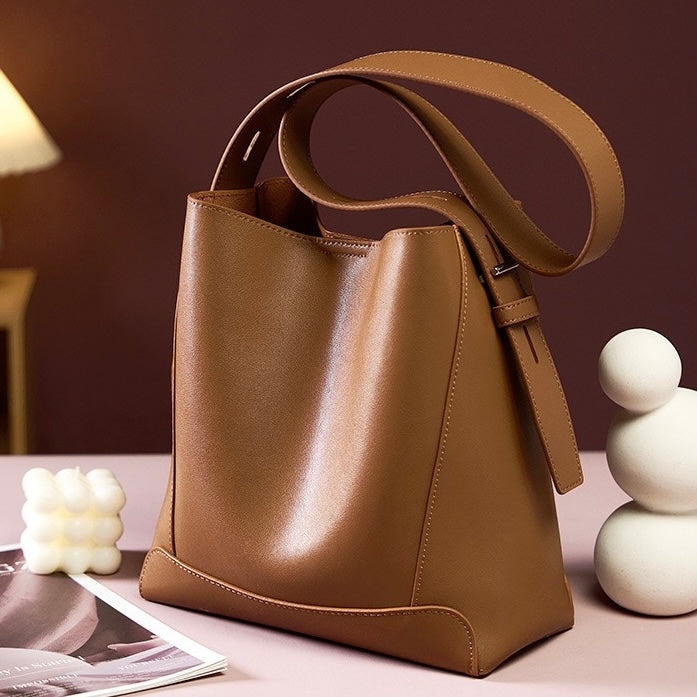 Wren – Women's Bucket Bag, Crossbody Shoulder Purse with Inner Zip Pocket