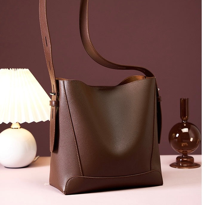 Wren – Women's Bucket Bag, Crossbody Shoulder Purse with Inner Zip Pocket