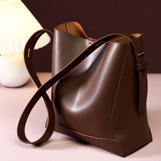 Wren – Women's Bucket Bag, Crossbody Shoulder Purse with Inner Zip Pocket