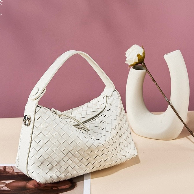Palma – Woven Shoulder Bag With Chain Crossbody Strap